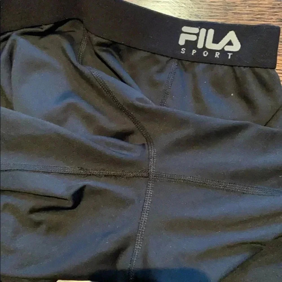 FILA SPORT Performance Running Mid-Calf Three Quarter Black Leggings Size M - Picture 9 of 11